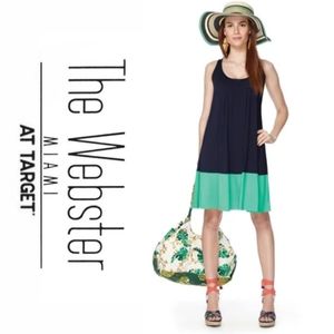 The Webster Miami at Target | Navy Blue & Green Sleeveless Jersey Dress | Medium